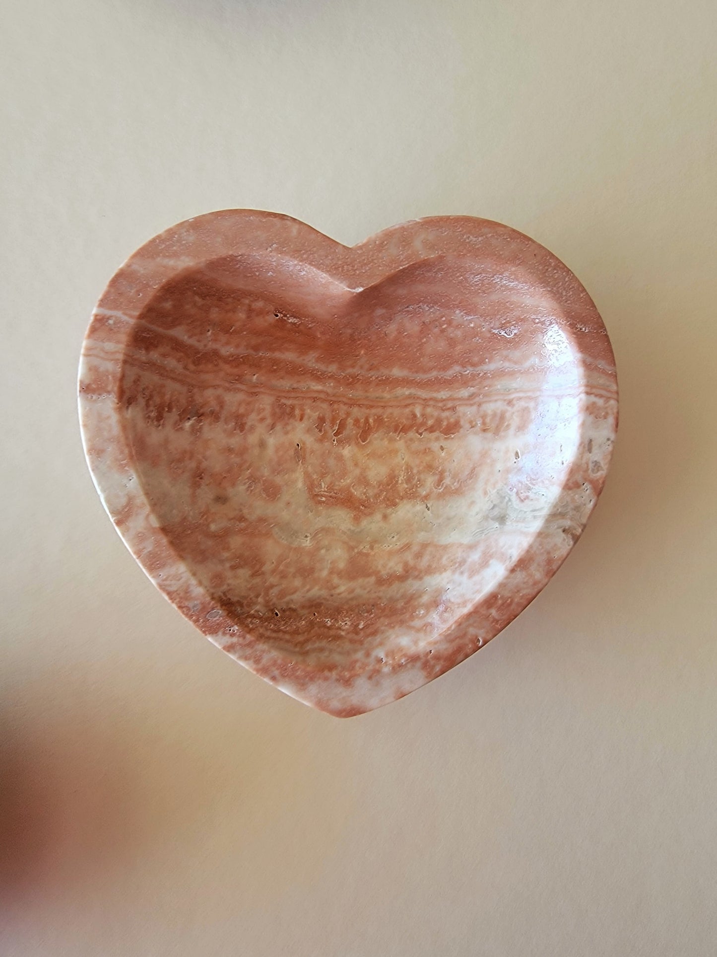 5" Aragonite Heart Bowl