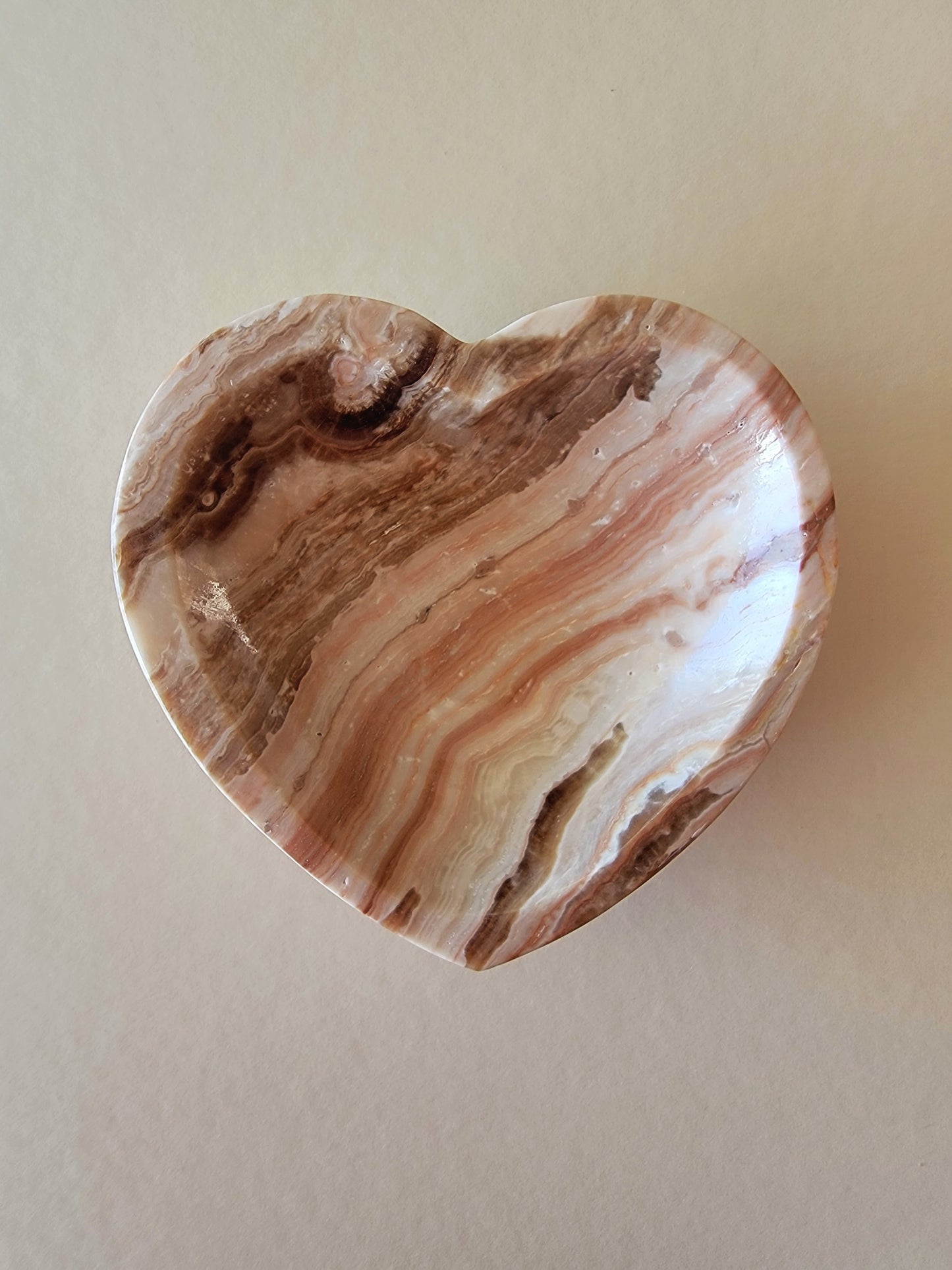 5" Aragonite Heart Bowl