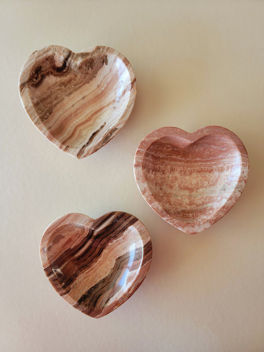5" Aragonite Heart Bowl